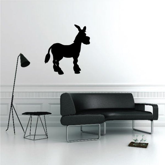 Image of Looking Over Donkey Silhouette Decal