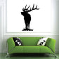 Black elk silhouette wall decal with antlers