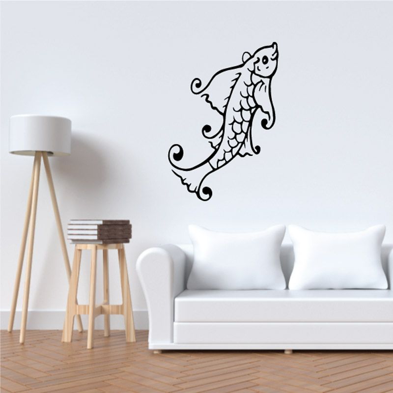 Image of Loopy Fin Koi Fish Decal