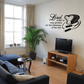 Inspirational wall decal: script 'Lord, make us truly grateful' with dove