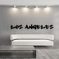 Graffiti wall decal with black Los Angeles lettering in spray-paint style