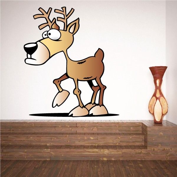 Image of Lou the Deer Cartoon Sticker