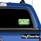 Louisiana zombie hunting permit sticker, green with skeleton hunter graphic and text