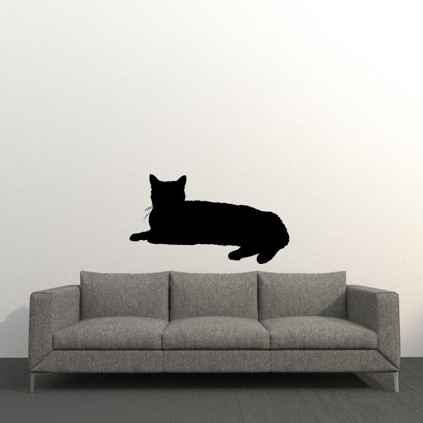 Image of Lounging Cat Decal