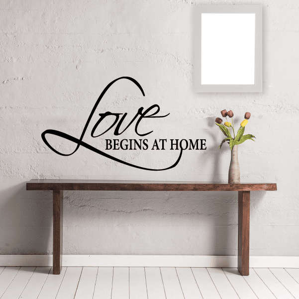 Image of Love Begins at home Decal