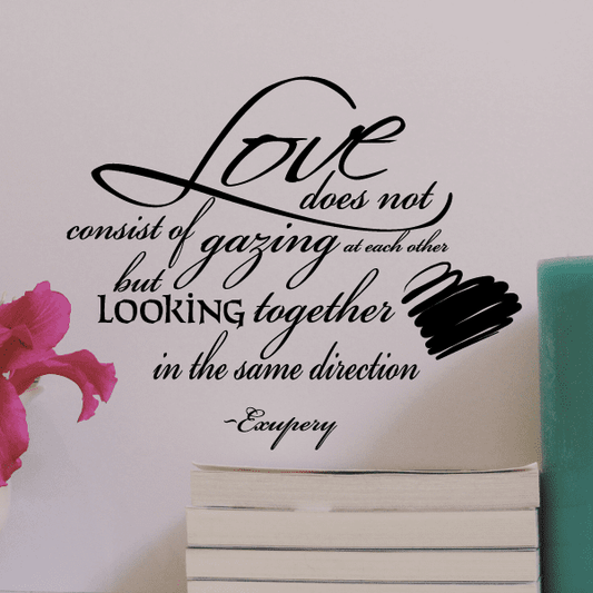 Image of Love does not consist if gazing at each other but looking together in the same direction Exupery Decal