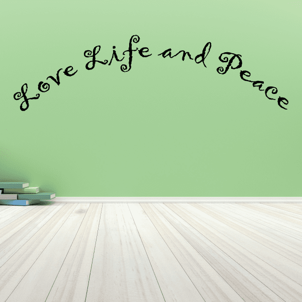 Image of Love life and peace Wall Decal