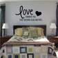 Love wall decal with script text and heart, reading: Nothing else matters.