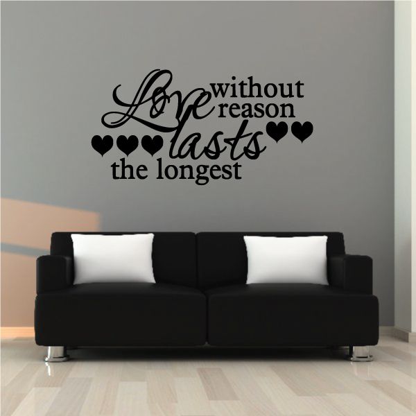 Image of Love Without Reason Lasts The Longest Valentine's Day Decal