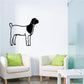 Boer goat wall decal with standing black silhouette