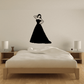 Bride pose wall decal with black dress silhouette and hand-on-hip pose