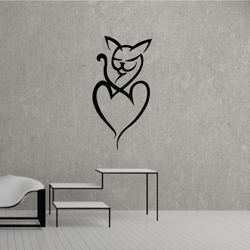 Image of Lovely Brushstroke Kitty Decal