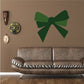 Green ribbon bow St Patrick's Day sticker with layered loops and tails