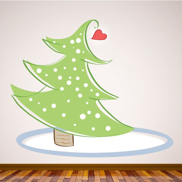 Image of Loving Tree with Snow Printed Decal