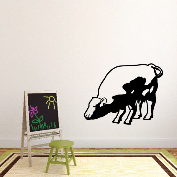 Image of Lowering Cow Decal