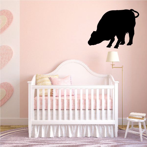 Image of Lowering Cow Silhouette Decal