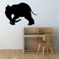 Elephant wall decal, black silhouette with trunk reaching toward the ground