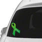 Lyme Disease vinyl sticker with green awareness ribbon