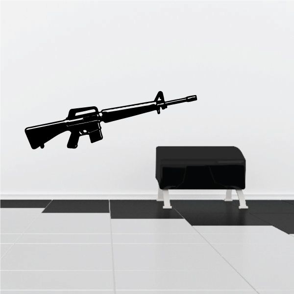 Image of M4 Rifle with Highlights Decal