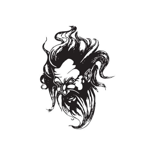 Image of Mad Evil Wizard Head Decal