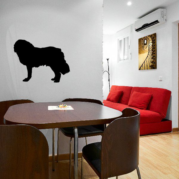 Dog silhouette decal in black vinyl