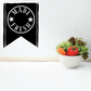 Black and white Made Fresh decal with circular logo, stars, and banner ribbon design