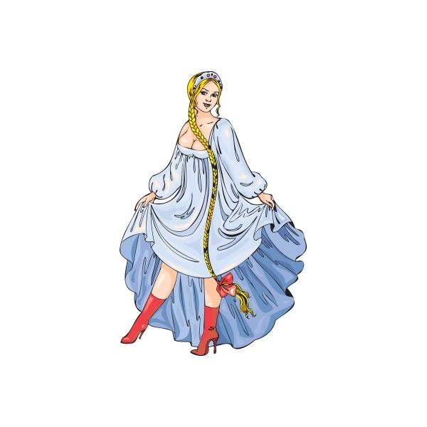 Image of Maiden with Blue Dress Sticker