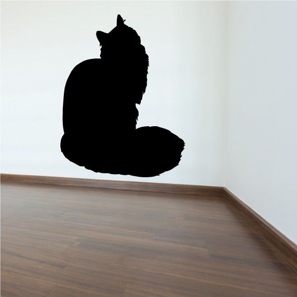 Image of Maine Coon Cat Sitting Decal