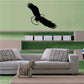 Swooping eagle decal with black bird silhouette and spread wings