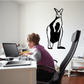 Kangaroo wall decal with majestic standing pose, black silhouette and outline.