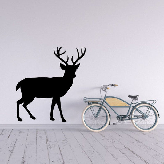 Image of Majestic White Tail Deer Silhouette Decal