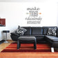 Wall decal text: “make TODAY ridiculously AMAZING” with arrow and small accents