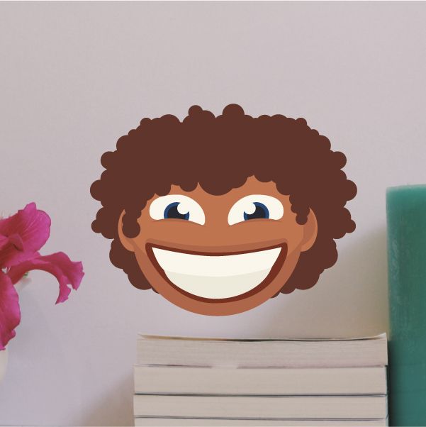 Image of Male Face Emoticon Wall Decal - Vinyl Sticker - Car Sticker - IDCOLOR006