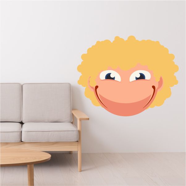Image of Male Face Emoticon Wall Decal - Vinyl Sticker - Car Sticker - IDCOLOR013