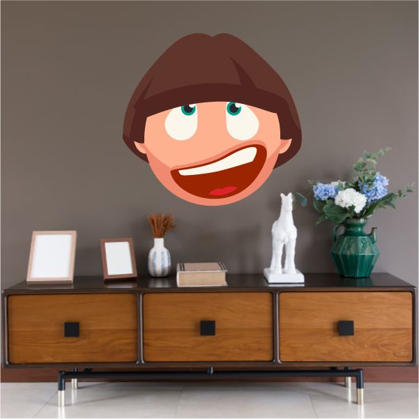 Image of Male Face Emoticon Wall Decal - Vinyl Sticker - Car Sticker - IDCOLOR023