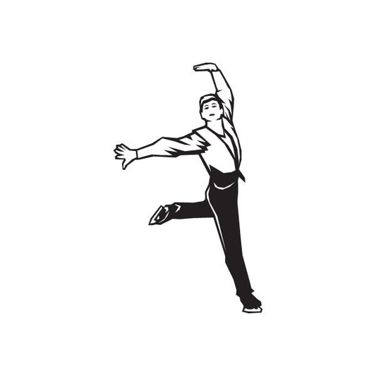 Image of Male Figure Skater Decal