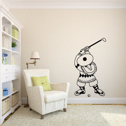 Image of Male Golfer Golf Wall Decal - Vinyl Decal - Car Decal - MC001