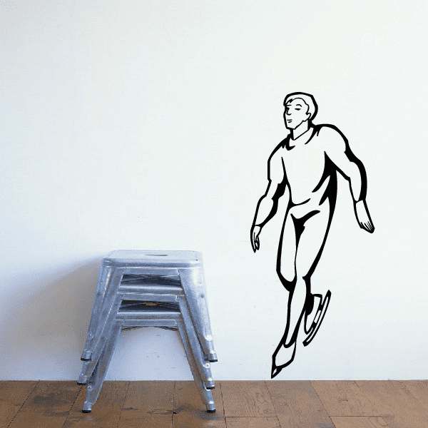 Image of Male Ice Skater Decal