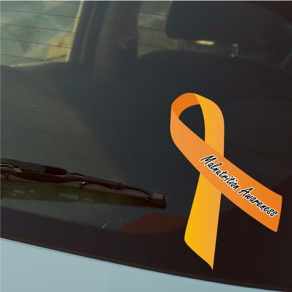 Image of Malnutrition Awareness Ribbon Vinyl Sticker