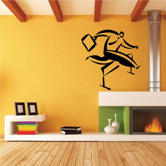 Image of Man Jumping Hurdles Wall Decal - Vinyl Decal - Car Decal - Business Decal - MC14