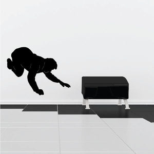 Black praying kneeling man decal silhouette