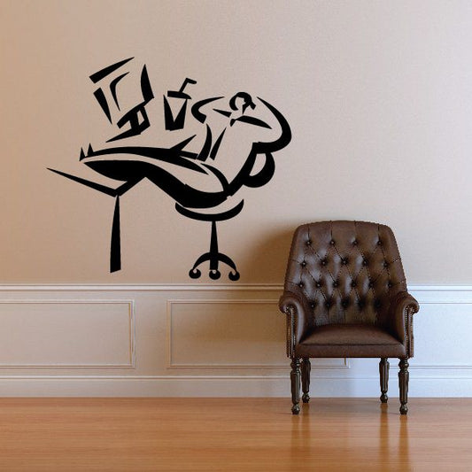 Image of Man With Feet On Desk Wall Decal - Vinyl Decal - Car Decal - Business Decal - MC18