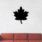 Maple leaf decal with solid black leaf silhouette