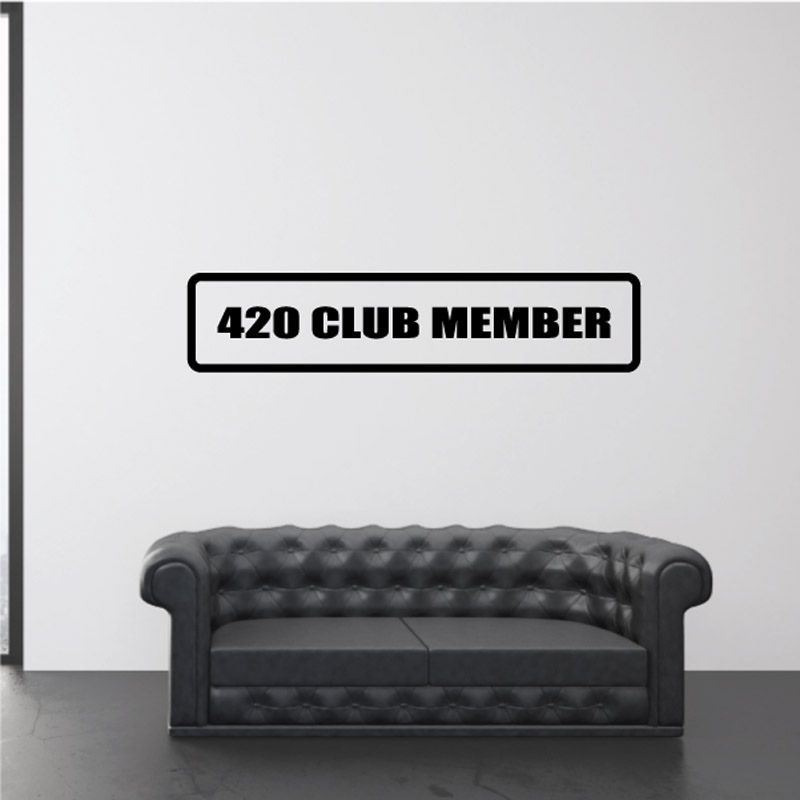 Image of Marijuana 420 Club Member Decal