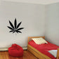 Black marijuana leaf wall decal