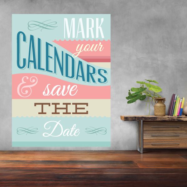 Image of Mark Your Calendars and Save The Date Wedding Sticker