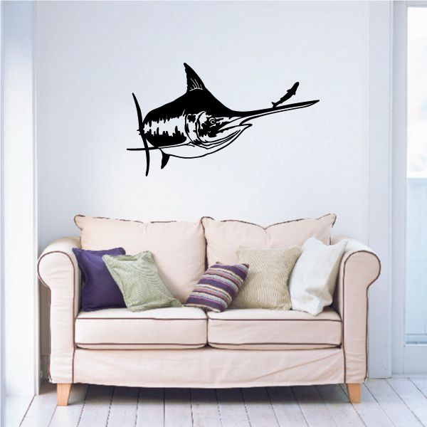 Image of Marlin and Little Fish Decal