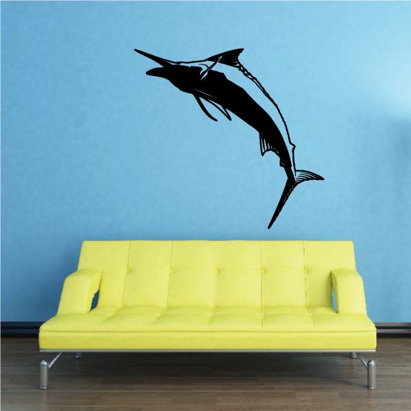 Image of Marlin Leaping Decal