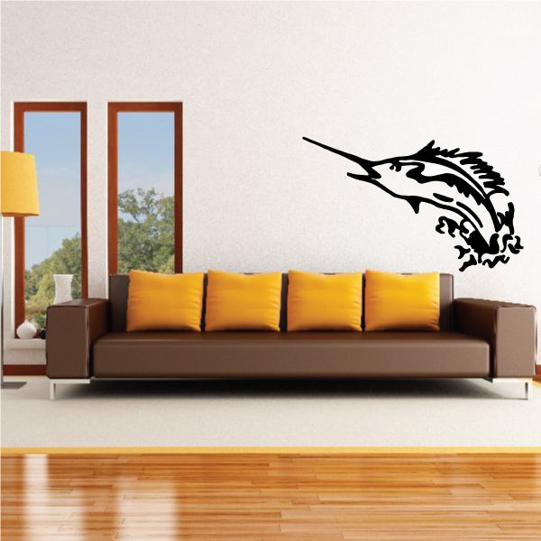 Image of Marlin Splashing Decal