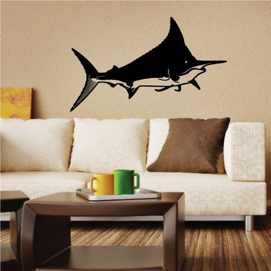 Image of Marlin Swimming Decal